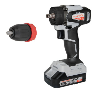 Дрель аккумуляторная ИНТЕРСКОЛ ДА-13/18ВК 45 КомбиМАКС АПИ (Li-Ion, кейс, 2 акк.*2,0 Ач, патрон 13 м