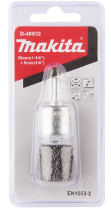 Щетка кистевая 30 мм (для дрели, 1/4'', металл 0.3 мм) MAKITA D-40032