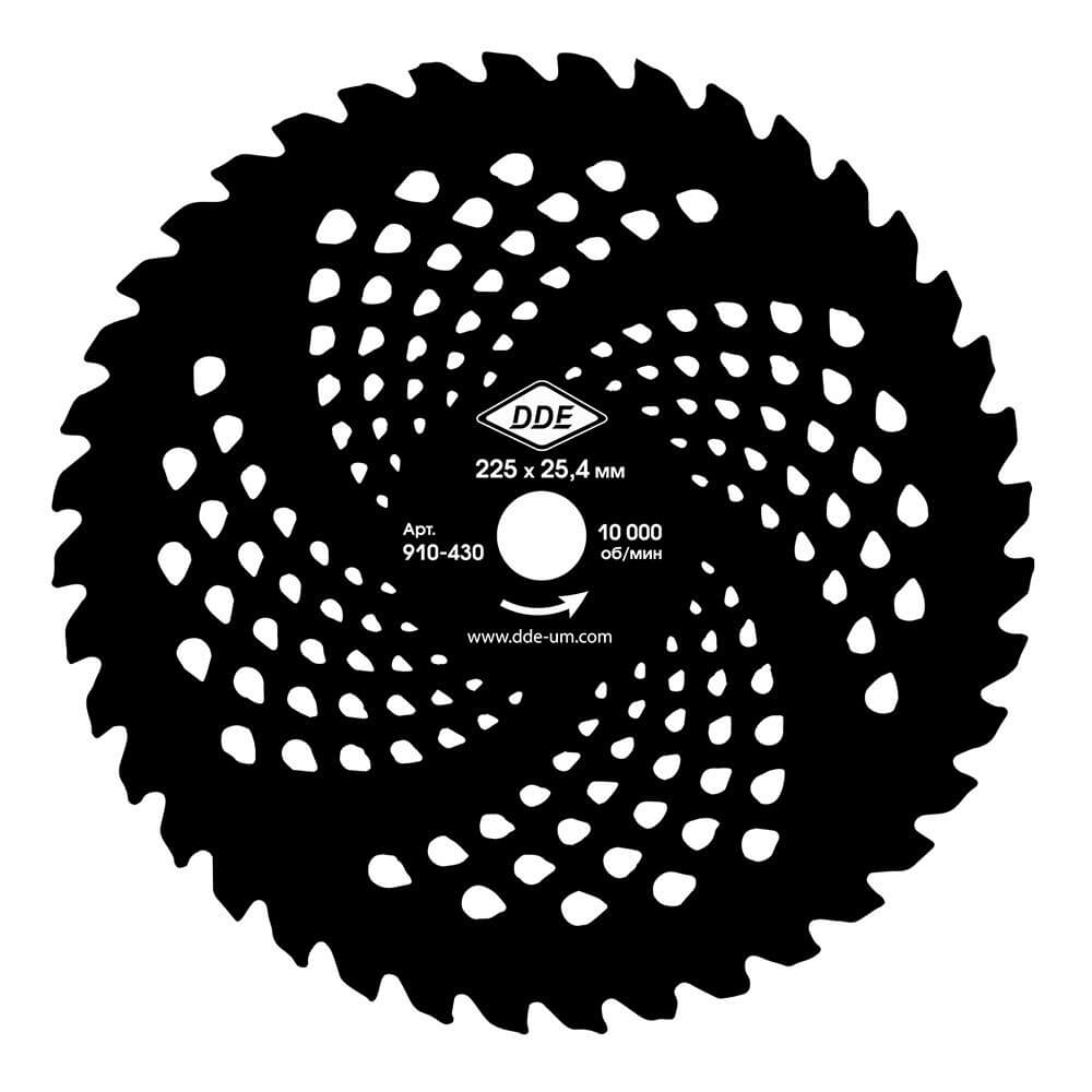 Нож для кустореза DDE WOOD CUT 225х25,4/20 мм, 40 зубьев, твердосплавный 910-430