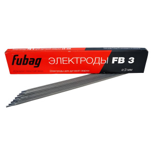 Электрод сварочный 3.0 мм FB3 (рутиловое покрытие, 5.0 кг) FUBAG 38870