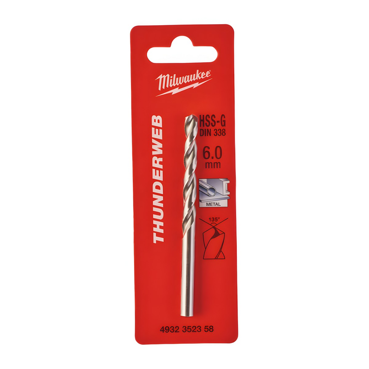 Сверло по металлу 6,0 х 93 мм (1 шт.) HSS-G Thunderweb MILWAUKEE 4932352358