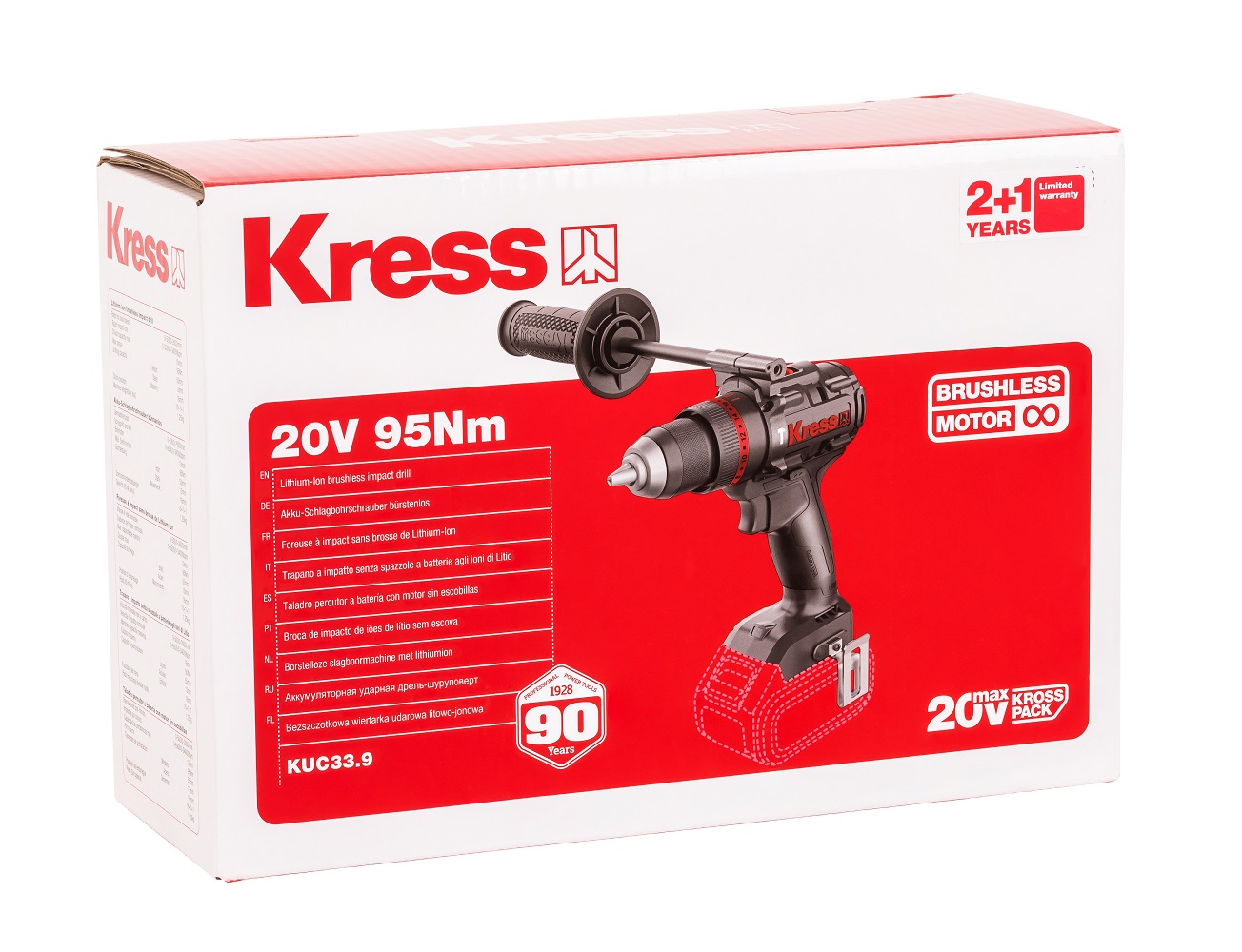 Дрель-шуруповерт ударная аккумуляторная KRESS KUC33.9 (без АКБ и ЗУ)