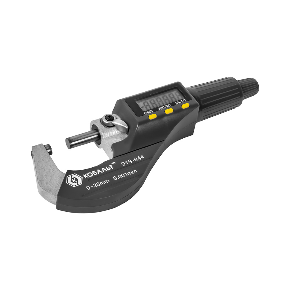 Микрометр цифровой 0 - 25 мм (точность 0,01 мм, кейс) КОБАЛЬТ 919-944