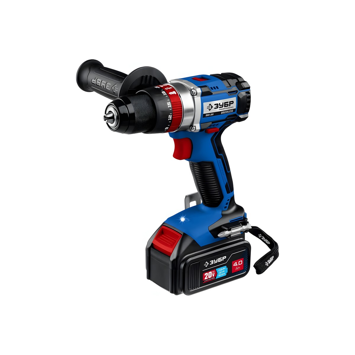 Дрель аккумуляторная ударная ЗУБР DBS-201-42 (кейс)