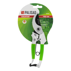 Секатор 180 мм, прямой рез, металл. обрезин. рукоятки PALISAD 60503