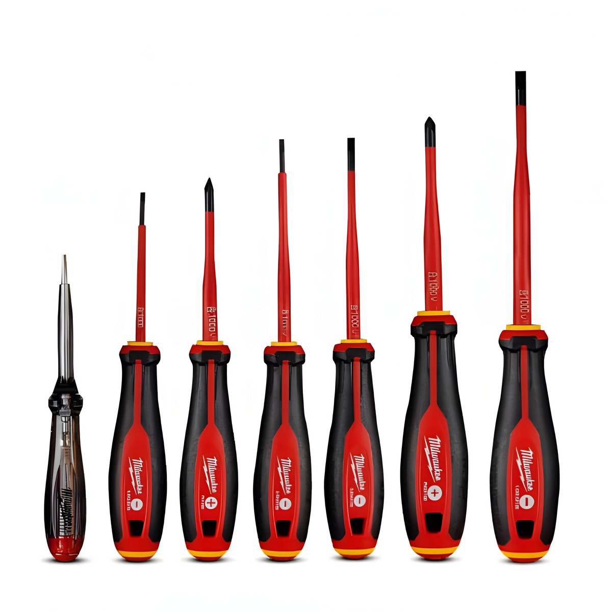 Набор отверток VDE SL/PH (трехгранная рукоятка) + тестер напряжения, 7 пр. MILWAUKEE 4932478739