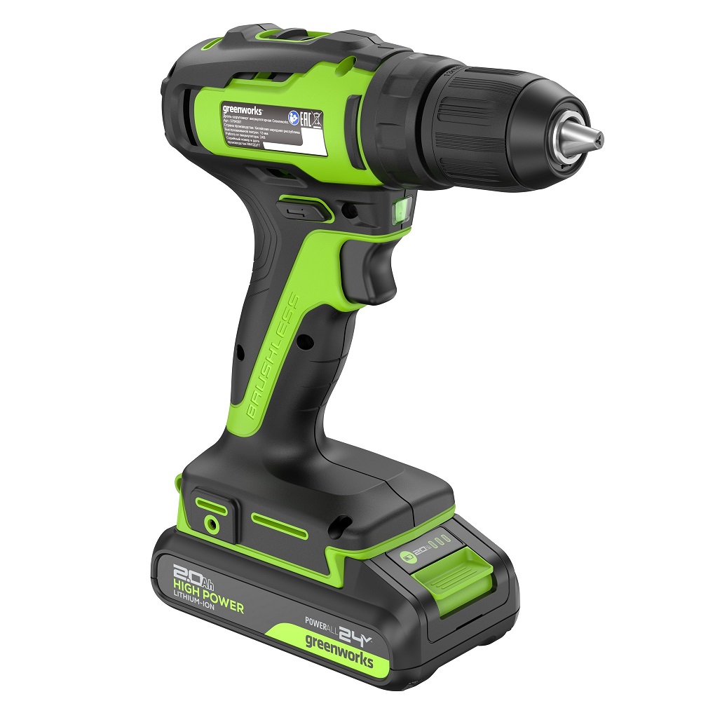 Дрель-шуруповерт аккумуляторная GREENWORKS GD24DD35 3704007CUA