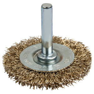 Щетка для дрели 50 мм (дисковая, латунь) ПРАКТИКА 032-539