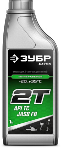 Масло ЗУБР 2Т-М EXTRA, 1 л, минеральное, для 2-тактных двигателей 70600-1