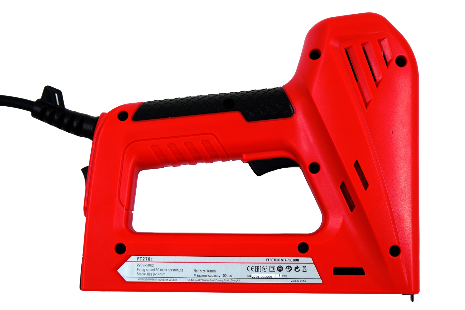 Степлер электрический FELISATTI FT2701 (45ВТ, скоба 53, гвоздь 16мм)