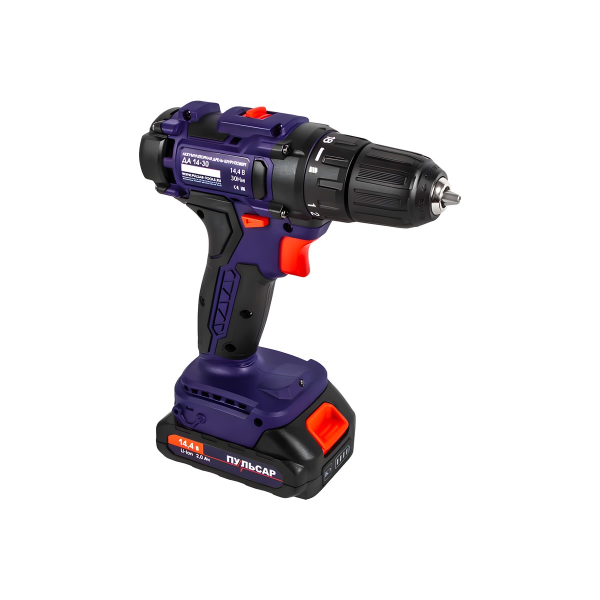 Дрель аккумуляторная ПУЛЬСАР ДА 14-30 916-950