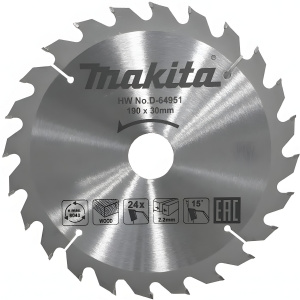 Диск пильный 190 х 30 мм 24T (дерево) MAKITA D-64951