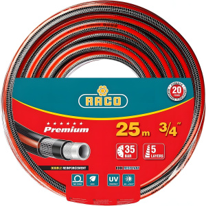 Шланг 3/4'' 25 м (35 атм., армированный, 5-ти слойный) RACO Premium 40300-3/4-25_z01