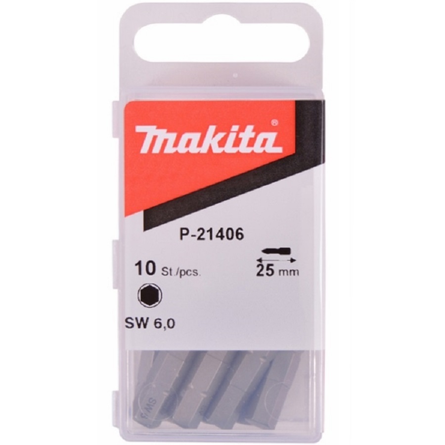 Бита HEX 6.0 х 25 мм E-form (10 шт.) MZ MAKITA P-21406
