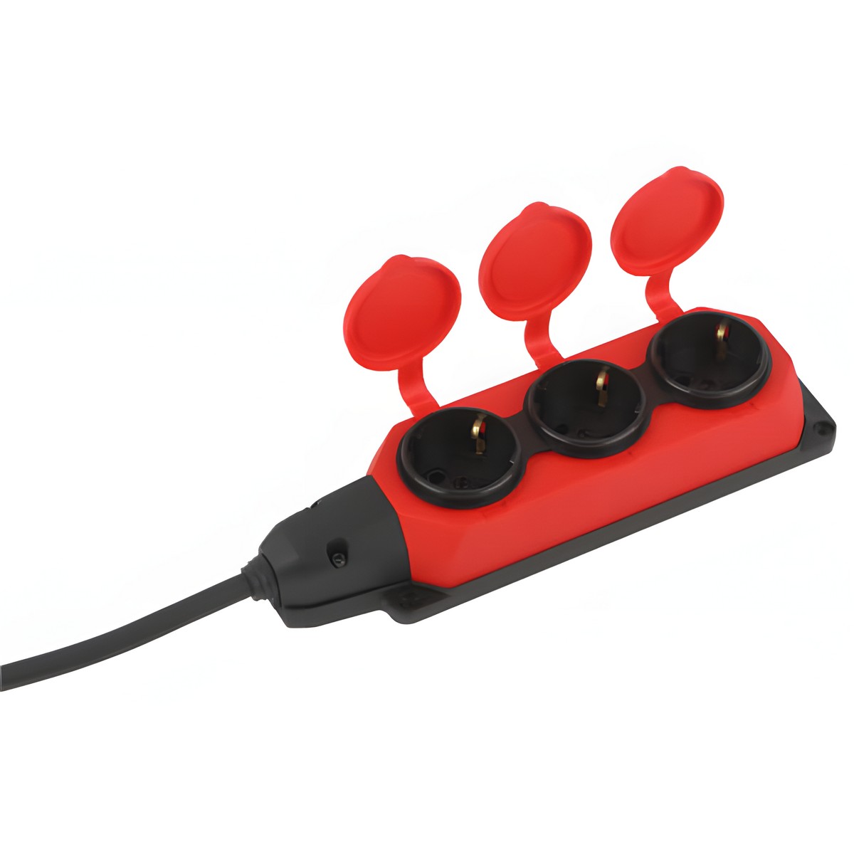 Удлинитель 5 м UK-3e-3х1.5-5m-IP44(KG) (КГ 3 х 1.5, 3 гн., с/з, силовой, каучук) ЭРА УТ000182228