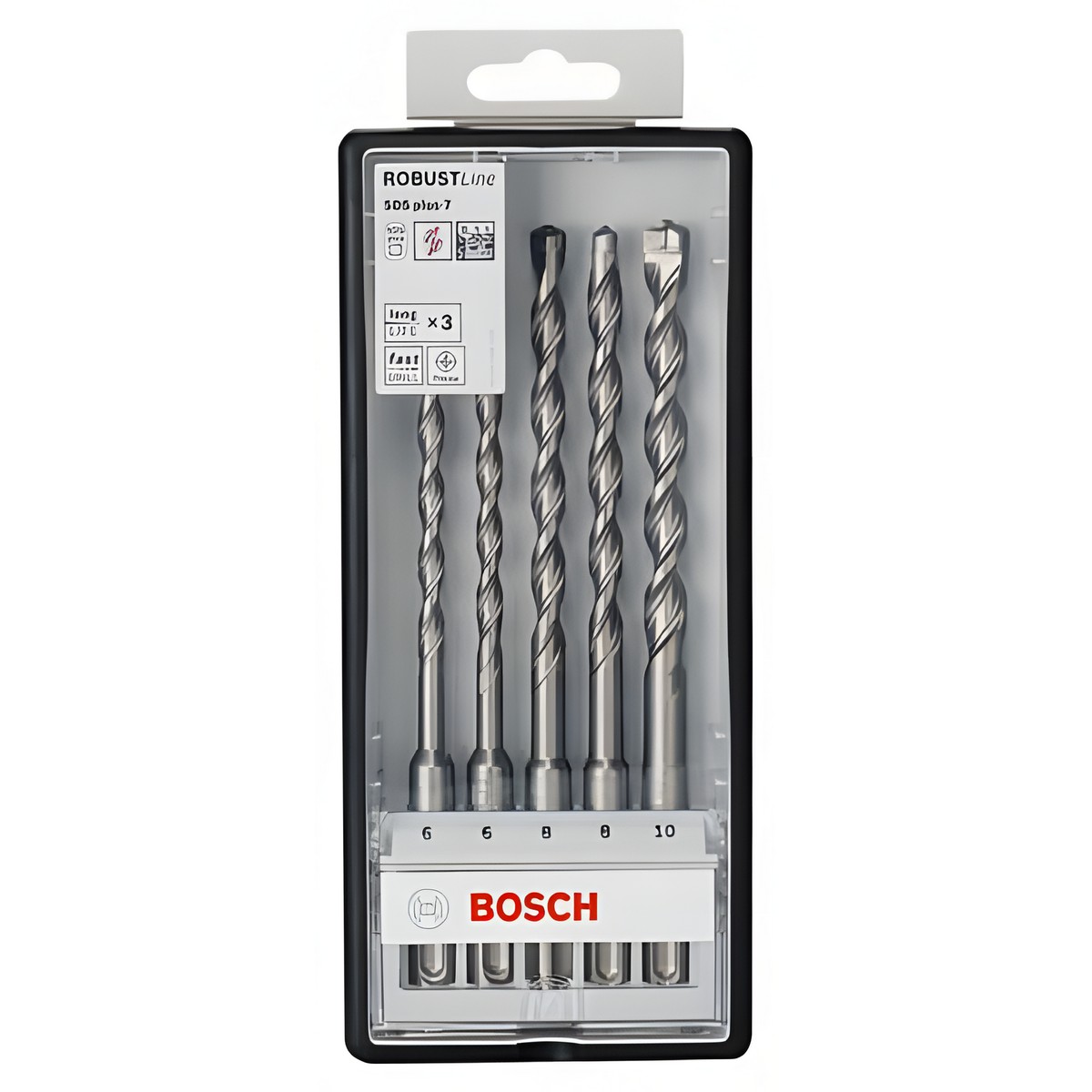Набор буров 5 шт. (6, 6, 8, 8, 10 мм) SDS-Plus-7 BOSCH 2607019932