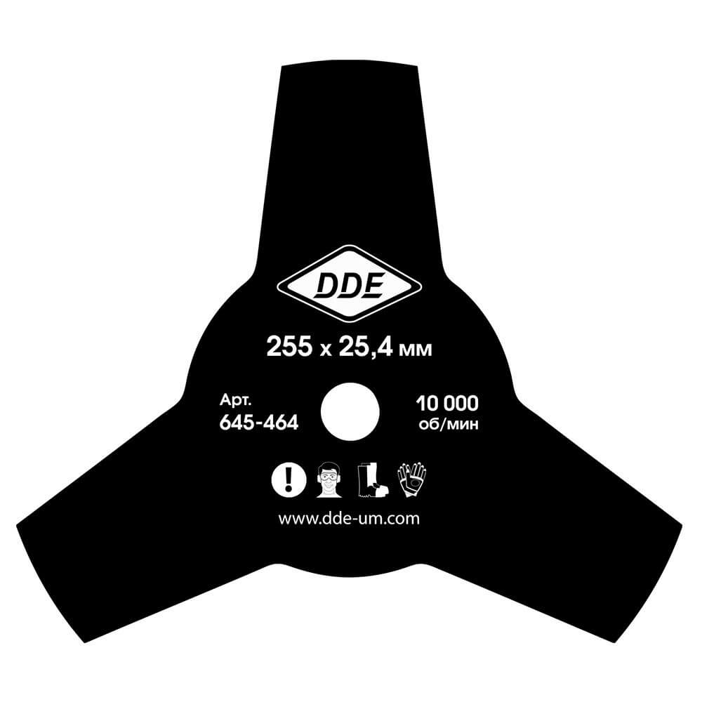 Нож для триммера DDE GRASS CUT 255х25,4 мм, 3-лопастной 645-464