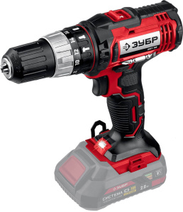 Дрель аккумуляторная ударная ЗУБР ДШУ-185 (без АКБ и ЗУ)