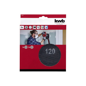 Набор шлифовальных сеток KWB 180 мм, 5 шт. 490905