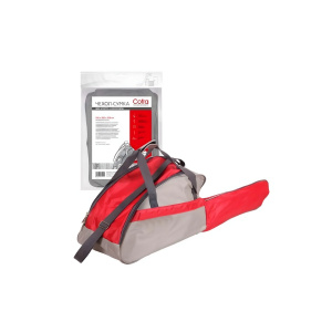 Чехол-сумка для бензопилы COFRA RC-7124 (410х265х250 мм + 400х130 мм для шины,св.сер/крас,синтетика)