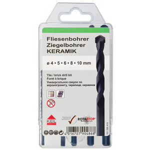 Набор сверл по керамике 5 шт. (4-10 мм) KEIL 151 350 410
