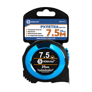Рулетка 7,5 м х 25 мм Экстра КОБАЛЬТ 906-913