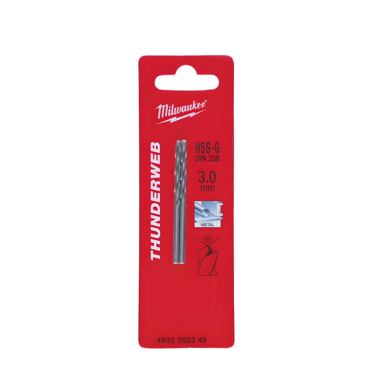 Сверло по металлу 3,0 х 61 мм (2 шт.) HSS-G Thunderweb MILWAUKEE 4932352349