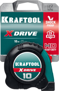 Рулетка 10 м х 25 мм KRAFTOOL X-Drive 34122-10