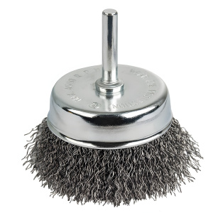 Щетка для дрели 75 мм (чашеобразная, сталь) ПРАКТИКА 032-584