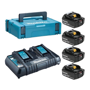 Набор (DC18RC + BL1850B - 4 шт., 5.0Ah, кейс MakPac) MAKITA 198312-4