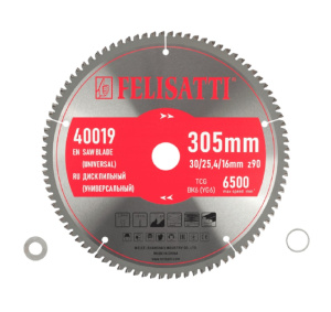 Диск пильный ф305х30/25,4/16 z90 универсальный FELISATT 40019