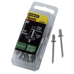 Заклепки алюминиевые 4 х 3 мм (20 шт.) STANLEY 1-PAA52T