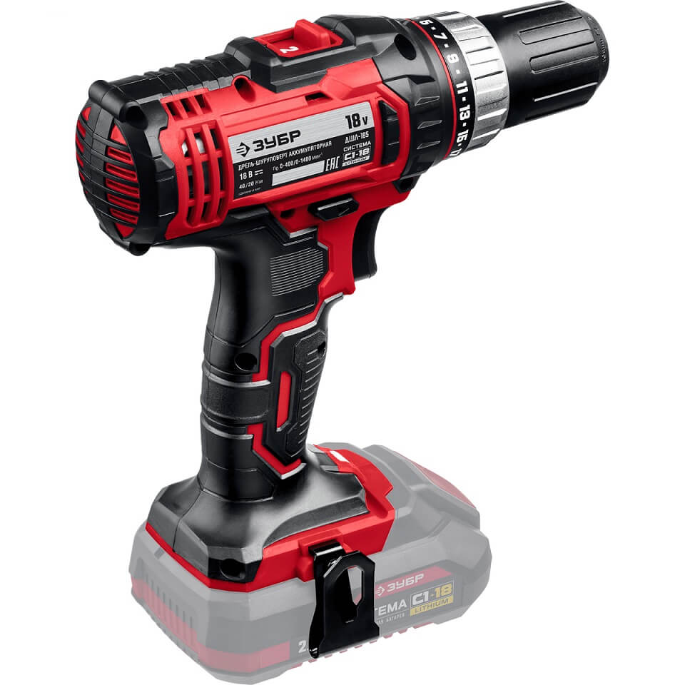 Дрель аккумуляторная ЗУБР ДШЛ-185 (без АКБ и ЗУ)