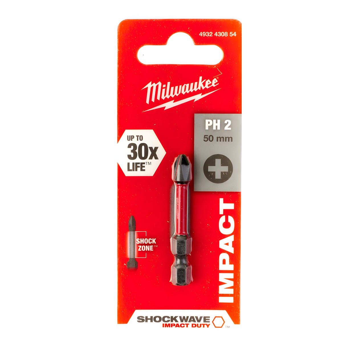 Насадка PH 2 х 50 мм (1 шт.) Shockwave MILWAUKEE 4932430854