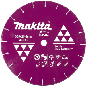 Диск алмазный 355 х 25.4 мм (металл) MAKITA D-41414