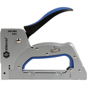 Степлер для скоб Т53 (6-14 мм, шпильки, гвозди, регулятор удара) КОБАЛЬТ 240-683