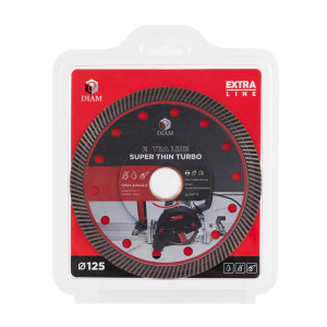 Диск алмазный 125 х 1.2 х 9.0 х 22.2 мм Super Thin Turbo Extra Line (керамогранит) DIAM 000716