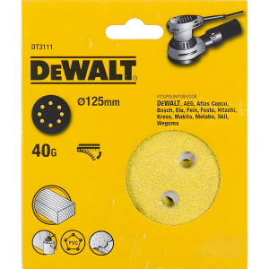 Круг шлифовальный 125 мм P40 (1 шт., дерево, краска) DeWalt DT3111-QZ