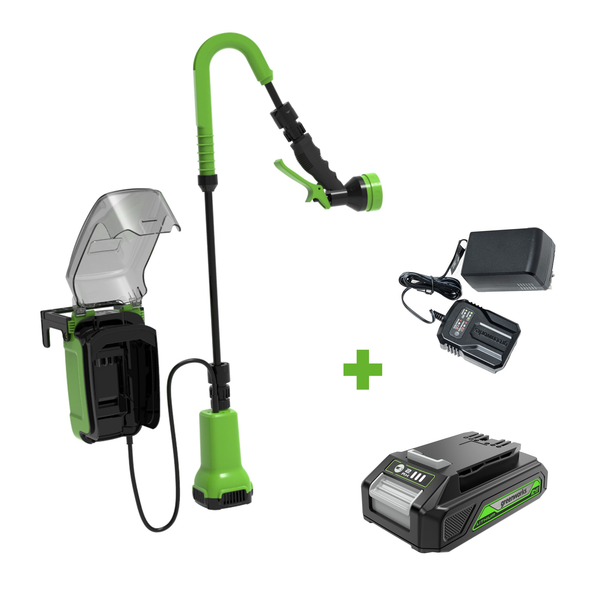 Насос для бочки аккумуляторный GREENWORKS G24SWP 3401007UA