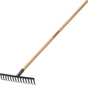 Грабли садовые GRINDA GT-10 WOOD 260 х 80 х 1300 мм, 10 зубцов, дерев. черенок 39583-10