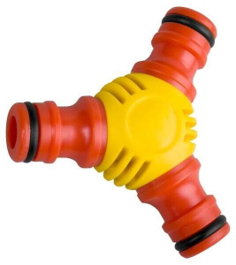 Переходник GRINDA Premium TW-1, ударопрочная пластмасса с TPR, штуцерный тройник, ProLine 8-426439_z