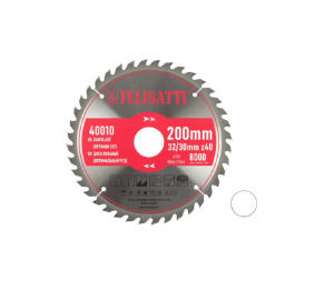 Диск пильный ф200 х 32/30 z40 (дерево, оптимальный рез) FELISATTI 40010