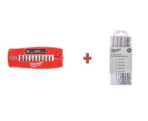 Набор MILWAUKEE "ЛЕТНИЕ ПОДАРКИ" №8 (Набор буров 5 шт. + набор бит 12 пр.) 493310013