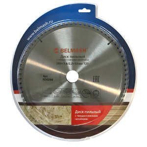 Диск пильный 280 х 3.4 х 32 мм 72T (ламинат) BELMASH RD028B