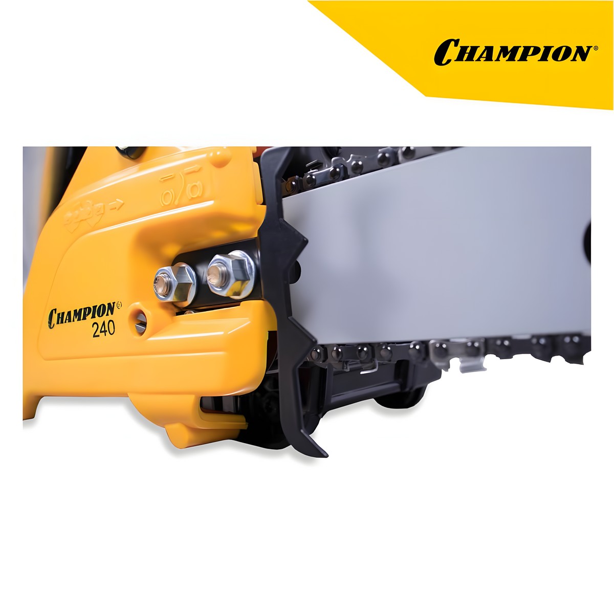 Бензопила CHAMPION 240-16"-3/8-1,3-56 (легкий старт) + ПОДАРОК (масло, свеча, цепь, смазка цепи)