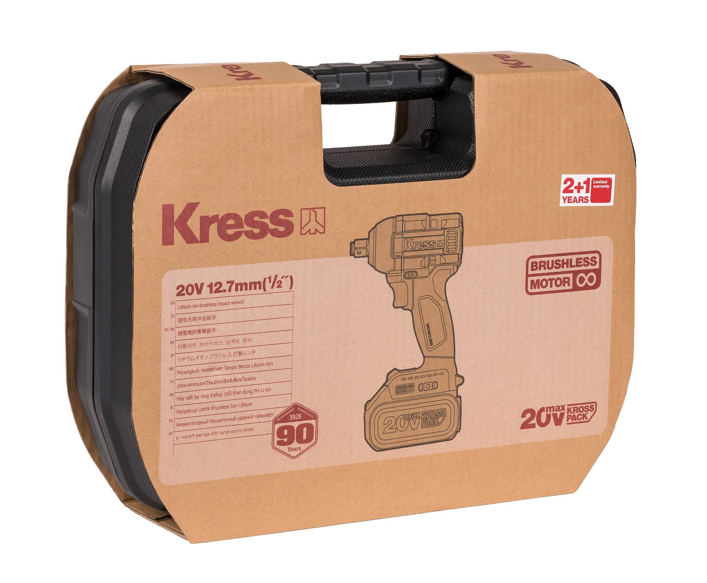 Гайковерт ударный аккумуляторный KRESS KU272.2