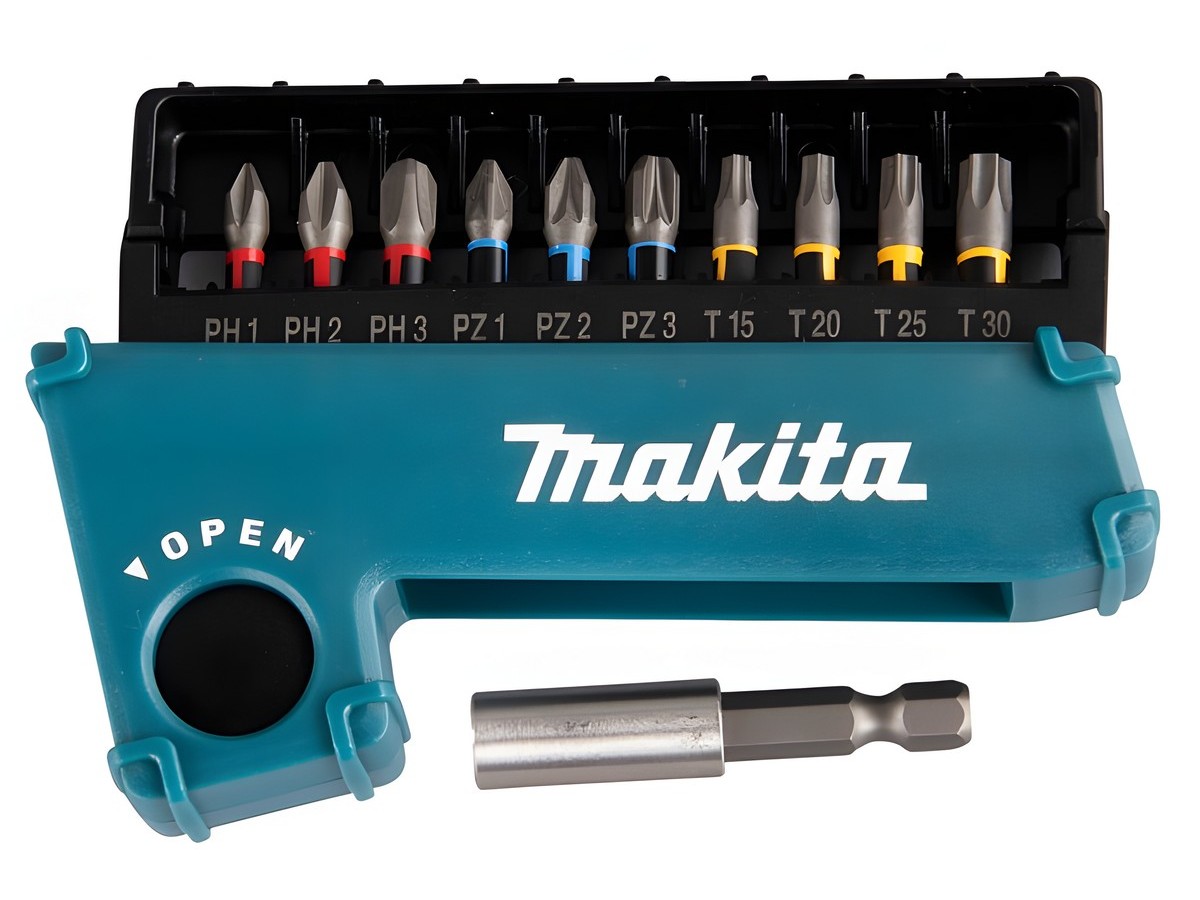 Набор насадок 11 шт. C-form (PH, PZ, T х 25 мм, магнит. держатель) Impact Premier MAKITA E-03567