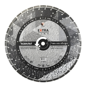 Диск алмазный 500 х 4.0 х 12 х 25.4 мм ExtraLine (асфальт) DIAM 000622