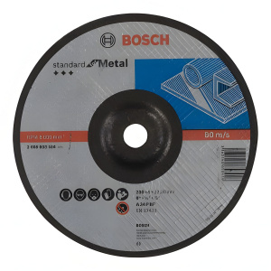 Круг обдирочный 230 х 6.0 х 22.2 мм Standard for Metal BOSCH 2608603184