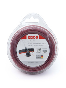 Леска триммерная GEOS 2,0 мм х 15 м Twist Whisper (витая, блистер) 213991